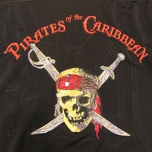 Walt Disney Pirates of the Caribbean Jersey Size Large Captain Jack